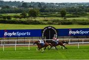 24 July 2020; Red Kelly, left, with Shane Kelly up, crosses the line ahead of second place Sunchart, right, with Ben Coen up, to win the BoyleSports Ulster Derby at Down Royal Racecourse in Lisburn, Down. Racing remains behind closed doors to the public under guidelines of the Irish Government in an effort to contain the spread of the Coronavirus (COVID-19) pandemic. Photo by Seb Daly/Sportsfile
