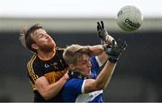 24 July 2020; Killian Spillane of Templenoe in action against Fionn Fitzgerald of Dr Crokes during the Kerry County Senior Club Football Championship Group 1 Round 1 match between Dr Crokes and Templenoe at Fitzgerald Stadium in Killarney, Kerry. GAA matches continue to take place in front of a limited number of people in an effort to contain the spread of the coronavirus (Covid-19) pandemic. Photo by Brendan Moran/Sportsfile