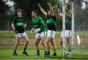 24 July 2020; Nemo Rangers goalkeeper Micheál Martin, second from left, during the Cork County Premier Senior Football Championship Group C Round 1 match between Valley Rovers and Nemo Rangers at Cloughduv GAA grounds in Cloughduv, Cork. GAA matches continue to take place in front of a limited number of people in an effort to contain the spread of the coronavirus (Covid-19) pandemic. Photo by David Fitzgerald/Sportsfile