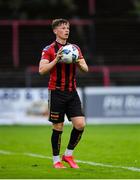 24 July 2020; Andy Lyons of Bohemians takes a throw-in during the club friendly match between Bohemians and Longford Town at Dalymount Park in Dublin. Soccer matches continue to take place in front of a limited number of people in an effort to contain the spread of the coronavirus (Covid-19) pandemic. Photo by Ramsey Cardy/Sportsfile