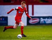 24 July 2020; Shane Farrell of Shelbourne during the club friendly match between Shelbourne and Linfield at Tolka Park in Dublin. Soccer matches continue to take place in front of a limited number of people in an effort to contain the spread of the coronavirus (Covid-19) pandemic. Photo by Harry Murphy/Sportsfile