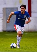 24 July 2020; Jimmy Callacher of Linfield during the club friendly match between Shelbourne and Linfield at Tolka Park in Dublin. Soccer matches continue to take place in front of a limited number of people in an effort to contain the spread of the coronavirus (Covid-19) pandemic. Photo by Harry Murphy/Sportsfile