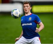 24 July 2020; Shayne Lavery of Linfield during the club friendly match between Shelbourne and Linfield at Tolka Park in Dublin. Soccer matches continue to take place in front of a limited number of people in an effort to contain the spread of the coronavirus (Covid-19) pandemic. Photo by Harry Murphy/Sportsfile