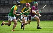 26 July 2020; James Devaney of Borris-Ileigh in action against Andrew Ryan, left, and Jake Ryan of Toomevara during the Tipperary County Senior Hurling Championship Group 4 Round 1 match between Toomevara and Borris-Ileigh at McDonagh Park in Nenagh, Tipperary. GAA matches continue to take place in front of a limited number of people in an effort to contain the spread of the Coronavirus (COVID-19) pandemic. Photo by Piaras Ó Mídheach/Sportsfile