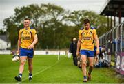 26 July 2020; Joe, left, and Jack Canning of Portumna following the Galway County Senior Club Hurling Championship Group 3 Round 1 match between Sarsfields and Portumna at Kenny Park in Athenry, Galway. GAA matches continue to take place in front of a limited number of people in an effort to contain the spread of the Coronavirus (COVID-19) pandemic. Photo by David Fitzgerald/Sportsfile