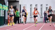 25 July 2020; Athletes, from left, Sinead O'Regan of Riverstick-Kinsale AC, Cork, Rose Ann Fitzgerald of Carrick on Suir AC, Tipperary, Margaret Mary Grace of Nenagh Olympic AC, Tipperary, and Clodagh Dunbar of Menapians AC, Wexford, competing in the Women's 200m during the Summer Games Athletics Meet at Moyne AC in Tipperary. Photo by Piaras Ó Mídheach/Sportsfile