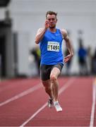 25 July 2020; Robert Meagher of Galway City Harriers AC competing in the Senior Mens 100m event during the Summer Games Athletics Meet at Moyne AC in Tipperary. Photo by Piaras Ó Mídheach/Sportsfile