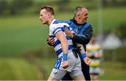 26 July 2020; Damien Cahalane of Castlehaven, left, and manager James McCarthy celebrate after the Cork County Premier Senior Football Championship Group B Round 1 match between Castlehaven and Carbery Rangers Clonakilty in Cork. GAA matches continue to take place in front of a limited number of people in an effort to contain the spread of the Coronavirus (COVID-19) pandemic. Photo by Brendan Moran/Sportsfile
