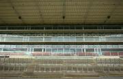 28 July 2020; A general view of the Killanin Stand prior to racing on day two of the Galway Summer Racing Festival at Ballybrit Racecourse in Galway. Horse racing remains behind closed doors to the public under guidelines of the Irish Government in an effort to contain the spread of the Coronavirus (COVID-19) pandemic. Photo by Harry Murphy/Sportsfile