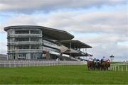 28 July 2020; A general view of the runners and riders as they turn for home during the Caulfield Industrial Handicap on day two of the Galway Summer Racing Festival at Ballybrit Racecourse in Galway. Horse racing remains behind closed doors to the public under guidelines of the Irish Government in an effort to contain the spread of the Coronavirus (COVID-19) pandemic. Photo by Harry Murphy/Sportsfile