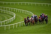 28 July 2020; A general view of the runners and riders during the Caulfield Industrial Handicap on day two of the Galway Summer Racing Festival at Ballybrit Racecourse in Galway. Horse racing remains behind closed doors to the public under guidelines of the Irish Government in an effort to contain the spread of the Coronavirus (COVID-19) pandemic. Photo by Harry Murphy/Sportsfile