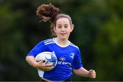 29 July 2020; Sophia Riordan, age 11, in action during the Bank of Ireland Leinster Rugby Summer Camp at Clondalkin RFC in Dublin. Photo by Matt Browne/Sportsfile