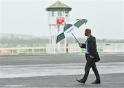 29 July 2020; National Hunt Handicapper Sandy Shaw arrives prior to racing on day three of the Galway Summer Racing Festival at Ballybrit Racecourse in Galway. Horse racing remains behind closed doors to the public under guidelines of the Irish Government in an effort to contain the spread of the Coronavirus (COVID-19) pandemic.  Photo by Harry Murphy/Sportsfile