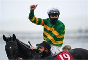 29 July 2020; Jockey Mark Walsh after winning the Tote Galway Plate on Early Doors on day three of the Galway Summer Racing Festival at Ballybrit Racecourse in Galway. Horse racing remains behind closed doors to the public under guidelines of the Irish Government in an effort to contain the spread of the Coronavirus (COVID-19) pandemic. Photo by Harry Murphy/Sportsfile