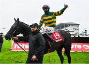 29 July 2020; Jockey Mark Walsh after winning the Tote Galway Plate on Early Doors on day three of the Galway Summer Racing Festival at Ballybrit Racecourse in Galway. Horse racing remains behind closed doors to the public under guidelines of the Irish Government in an effort to contain the spread of the Coronavirus (COVID-19) pandemic. Photo by Harry Murphy/Sportsfile