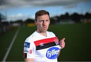 29 July 2020; David McMillan at Oriel Park in Dundalk after signing for Dundalk FC. Photo by David Fitzgerald/Sportsfile