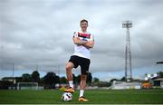 29 July 2020; David McMillan at Oriel Park in Dundalk after signing for Dundalk FC. Photo by David Fitzgerald/Sportsfile