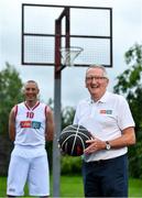 30 July 2020; EBS ambassadors and Tralee Warriors Basketball Club stalwarts, Kieran Donaghy, left, and Jimmy Diggins, pictured at the launch of the 2020 Federation of Irish Sport Volunteers in Sport Awards supported by EBS. The awards will see EBS and the Federation of Irish Sport hero the work of volunteers from around the country, who go above and beyond every day to ensure that sport takes place in Ireland. Volunteers in sport in Ireland dedicate some 37.2 million hours of volunteering across the country’s 13,000+ sports clubs and associations each year. EBS wants to recognise that dedication and that passion and, through this partnership with the Federation of Irish Sport, looks forward to heroing these volunteers at an awards ceremony this November. To nominate an everyday hero, simply visit www.volunteersinsport.ie. Nominations can be made by a club, individual or sporting body and are open from July 30th, 2020 to September 25th, 2020.   Photo by Brendan Moran/Sportsfile