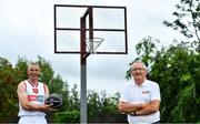 30 July 2020; EBS ambassadors and Tralee Warriors Basketball Club stalwarts, Kieran Donaghy, left, and Jimmy Diggins, pictured at the launch of the 2020 Federation of Irish Sport Volunteers in Sport Awards supported by EBS. The awards will see EBS and the Federation of Irish Sport hero the work of volunteers from around the country, who go above and beyond every day to ensure that sport takes place in Ireland. Volunteers in sport in Ireland dedicate some 37.2 million hours of volunteering across the country’s 13,000+ sports clubs and associations each year. EBS wants to recognise that dedication and that passion and, through this partnership with the Federation of Irish Sport, looks forward to heroing these volunteers at an awards ceremony this November. To nominate an everyday hero, simply visit www.volunteersinsport.ie. Nominations can be made by a club, individual or sporting body and are open from July 30th, 2020 to September 25th, 2020.   Photo by Brendan Moran/Sportsfile