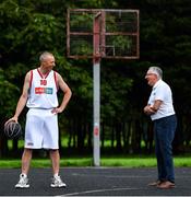 30 July 2020; EBS ambassadors and Tralee Warriors Basketball Club stalwarts, Kieran Donaghy, left, and Jimmy Diggins, pictured at the launch of the 2020 Federation of Irish Sport Volunteers in Sport Awards supported by EBS. The awards will see EBS and the Federation of Irish Sport hero the work of volunteers from around the country, who go above and beyond every day to ensure that sport takes place in Ireland. Volunteers in sport in Ireland dedicate some 37.2 million hours of volunteering across the country’s 13,000+ sports clubs and associations each year. EBS wants to recognise that dedication and that passion and, through this partnership with the Federation of Irish Sport, looks forward to heroing these volunteers at an awards ceremony this November. To nominate an everyday hero, simply visit www.volunteersinsport.ie. Nominations can be made by a club, individual or sporting body and are open from July 30th, 2020 to September 25th, 2020.   Photo by Brendan Moran/Sportsfile