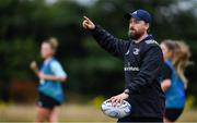 30 July 2020; Coach Michael Bolger during a Leinster U18 Girls Squad Training session at Cill Dara RFC in Kildare. Photo by Piaras Ó Mídheach/Sportsfile