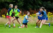 30 July 2020; Danielle Loughnane, centre, during a Leinster U18 Girls Squad Training session at Cill Dara RFC in Kildare. Photo by Piaras Ó Mídheach/Sportsfile