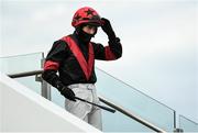30 July 2020; Jockey Darragh O'Keeffe walks to the parade ring prior to riding Politicise in the Guinness Novice Hurdle on day four of the Galway Summer Racing Festival at Ballybrit Racecourse in Galway. Horse racing remains behind closed doors to the public under guidelines of the Irish Government in an effort to contain the spread of the Coronavirus (COVID-19) pandemic. Photo by Harry Murphy/Sportsfile