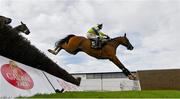 30 July 2020; Polished Steel, with Robbie Power up, clears the fourth fence on their way to winning the Rockshore Novice Steeplechase on day four of the Galway Summer Racing Festival at Ballybrit Racecourse in Galway. Horse racing remains behind closed doors to the public under guidelines of the Irish Government in an effort to contain the spread of the Coronavirus (COVID-19) pandemic. Photo by Harry Murphy/Sportsfile