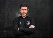 31 July 2020; Shamrock Rovers manager Stephen Bradley poses for a portrait after a Shamrock Rovers Media Conference at Roadstone Social Club in Kingswood, Co Dublin. Photo by Piaras Ó Mídheach/Sportsfile