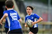 31 July 2020; Elouise Connolly, age 9, in action during a Bank of Ireland Leinster Rugby Summer Camp at Coolmine RFC in Dublin. Photo by Matt Browne/Sportsfile