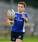 31 July 2020; Ruaraidh McArdle Moore, age 9, in action during a Bank of Ireland Leinster Rugby Summer Camp at Coolmine RFC in Dublin. Photo by Matt Browne/Sportsfile