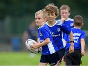 31 July 2020; Jack O'Dwyer, age 7, during a Bank of Ireland Leinster Rugby Summer Camp at Coolmine RFC in Dublin. Photo by Matt Browne/Sportsfile