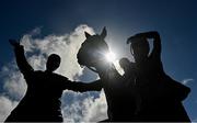 31 July 2020; A statue commemorating 150 years of Galway Races is seen prior to racing on day five of the Galway Summer Racing Festival at Ballybrit Racecourse in Galway. Horse racing remains behind closed doors to the public under guidelines of the Irish Government in an effort to contain the spread of the Coronavirus (COVID-19) pandemic. Photo by Harry Murphy/Sportsfile