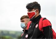 31 July 2020; Darragh Noone of Sligo Rovers arrives prior to the SSE Airtricity League Premier Division match between Derry City and Sligo Rovers at the Ryan McBride Brandywell Stadium in Derry. The SSE Airtricity League Premier Division made its return today after 146 days in lockdown but behind closed doors due to the ongoing Coronavirus restrictions. Photo by Seb Daly/Sportsfile