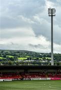 31 July 2020; A general view of the pitch and stadium prior to the SSE Airtricity League Premier Division match between Derry City and Sligo Rovers at the Ryan McBride Brandywell Stadium in Derry. The SSE Airtricity League Premier Division made its return today after 146 days in lockdown but behind closed doors due to the ongoing Coronavirus restrictions. Photo by Seb Daly/Sportsfile