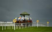 31 July 2020; Runners and riders head for home during the Guinness Galway Tribes Handicap Hurdle on day five of the Galway Summer Racing Festival at Ballybrit Racecourse in Galway. Horse racing remains behind closed doors to the public under guidelines of the Irish Government in an effort to contain the spread of the Coronavirus (COVID-19) pandemic. Photo by Harry Murphy/Sportsfile