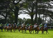 31 July 2020; Runners and riders during the Guinness Galway Tribes Handicap Hurdle on day five of the Galway Summer Racing Festival at Ballybrit Racecourse in Galway. Horse racing remains behind closed doors to the public under guidelines of the Irish Government in an effort to contain the spread of the Coronavirus (COVID-19) pandemic. Photo by Harry Murphy/Sportsfile