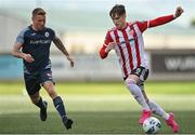 31 July 2020; Stephen Mallon of Derry City in action against Jesse Devers of Sligo Rovers during the SSE Airtricity League Premier Division match between Derry City and Sligo Rovers at the Ryan McBride Brandywell Stadium in Derry. The SSE Airtricity League Premier Division made its return today after 146 days in lockdown but behind closed doors due to the ongoing Coronavirus restrictions. Photo by Seb Daly/Sportsfile