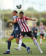 31 July 2020; Gerardo Bruna of Derry City in action against Will Seymour of Sligo Rovers during the SSE Airtricity League Premier Division match between Derry City and Sligo Rovers at the Ryan McBride Brandywell Stadium in Derry. The SSE Airtricity League Premier Division made its return today after 146 days in lockdown but behind closed doors due to the ongoing Coronavirus restrictions. Photo by Seb Daly/Sportsfile