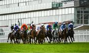 31 July 2020; Runners and riders during the Guinness Galway Tribes Handicap Hurdle on day five of the Galway Summer Racing Festival at Ballybrit Racecourse in Galway. Horse racing remains behind closed doors to the public under guidelines of the Irish Government in an effort to contain the spread of the Coronavirus (COVID-19) pandemic. Photo by Harry Murphy/Sportsfile