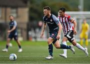 31 July 2020; David Cawley of Sligo Rovers in action against Gerardo Bruna of Derry City during the SSE Airtricity League Premier Division match between Derry City and Sligo Rovers at the Ryan McBride Brandywell Stadium in Derry. The SSE Airtricity League Premier Division made its return today after 146 days in lockdown but behind closed doors due to the ongoing Coronavirus restrictions. Photo by Seb Daly/Sportsfile