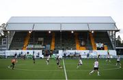 31 July 2020; A general view of the action during the SSE Airtricity League Premier Division match between Dundalk and St Patrick's Athletic at Oriel Park in Dundalk, Louth. The SSE Airtricity League Premier Division made its return today after 146 days in lockdown but behind closed doors due to the ongoing Coronavirus restrictions. Photo by Stephen McCarthy/Sportsfile