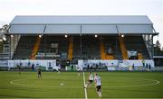 31 July 2020; A general view of the action during the SSE Airtricity League Premier Division match between Dundalk and St Patrick's Athletic at Oriel Park in Dundalk, Louth. The SSE Airtricity League Premier Division made its return today after 146 days in lockdown but behind closed doors due to the ongoing Coronavirus restrictions. Photo by Stephen McCarthy/Sportsfile