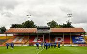 1 August 2020; Waterford players walk the pitch prior to the SSE Airtricity League Premier Division match between Shelbourne and Waterford at Tolka Park in Dublin. The SSE Airtricity League Premier Division made its return this weekend after 146 days in lockdown but behind closed doors due to the ongoing Coronavirus restrictions. Photo by Seb Daly/Sportsfile