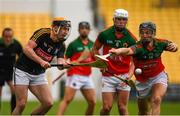 1 August 2020; Cathal O'Neill of Danesfort in action against Matthew Ruth of James Stephens during the Kilkenny County Senior Hurling League Group A match between James Stephens and Danesfort at UPMC Nowlan Park in Kilkenny. GAA matches continue to take place in front of a limited number of people due to the ongoing Coronavirus restrictions. Photo by Matt Browne/Sportsfile