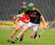 1 August 2020; Des Dunne of Danesfort in action against Niall Brassil of James Stephens during the Kilkenny County Senior Hurling League Group A match between James Stephens and Danesfort at UPMC Nowlan Park in Kilkenny. GAA matches continue to take place in front of a limited number of people due to the ongoing Coronavirus restrictions. Photo by Matt Browne/Sportsfile