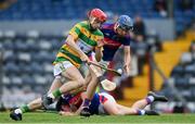 1 August 2020; Alan Connolly of Blackrock in action against Cormac Dooley of Erin's Own during the Cork County Senior Hurling Championship Group B Round 1 match between Blackrock and Erin's Own at Páirc Uí Rinn  in Cork. GAA matches continue to take place in front of a limited number of people due to the ongoing Coronavirus restrictions. Photo by Brendan Moran/Sportsfile