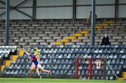 1 August 2020; A spectator wearing a face mask watches the Cork County Senior Hurling Championship Group B Round 1 match between Blackrock and Erin's Own at Páirc Uí Rinn  in Cork. GAA matches continue to take place in front of a limited number of people due to the ongoing Coronavirus restrictions. Photo by Brendan Moran/Sportsfile