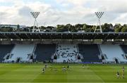 1 August 2020; Referee Cathal McAllister throws in the sliotar to start the Cork County Senior Hurling Championship Group C Round 1 match between Glen Rovers and St. Finbarrs at Páirc Uí Chaoimh in Cork. GAA matches continue to take place in front of a limited number of people due to the ongoing Coronavirus restrictions. Photo by Brendan Moran/Sportsfile