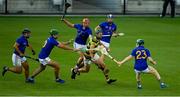 1 August 2020; Brian Moylan of Glen Rovers in action against St. Finbarrs players, from left, Robert O'Mahony, Colm Keane, Brian Hayes, Stephen Sherlock and Jack Cahalane during the Cork County Senior Hurling Championship Group C Round 1 match between Glen Rovers and St. Finbarrs at Páirc Uí Chaoimh in Cork. GAA matches continue to take place in front of a limited number of people due to the ongoing Coronavirus restrictions. Photo by Brendan Moran/Sportsfile